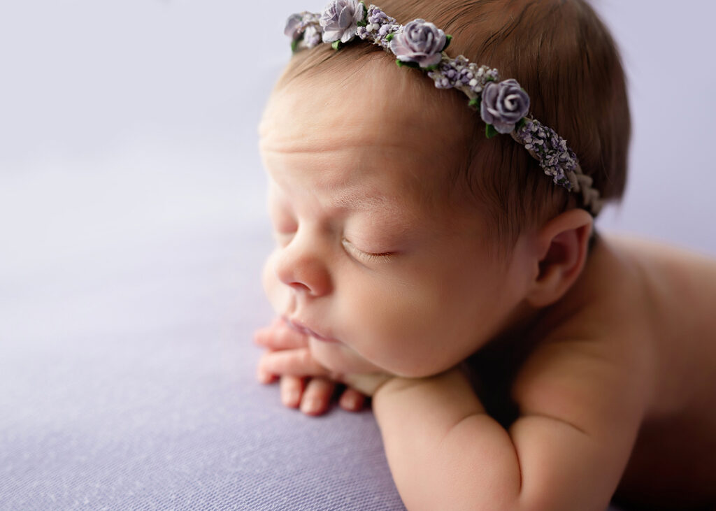 cute baby profile with purple accessories, DIY Mommy and Baby Pictures