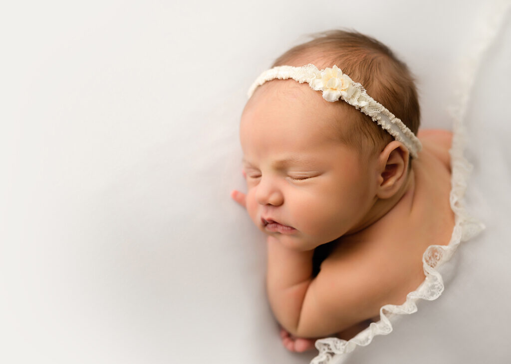 baby profile portrait from Wheaton newborn pictures